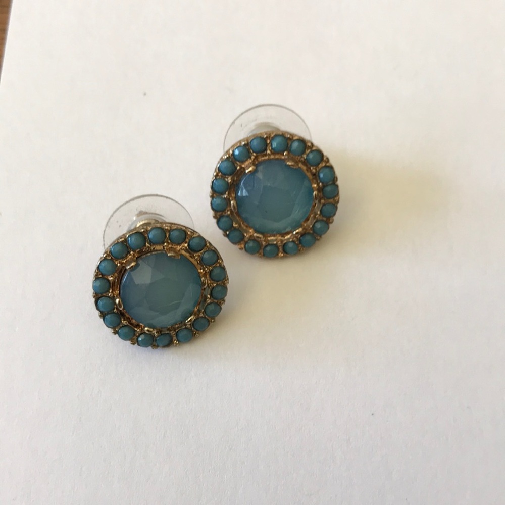 Blue costume jewelry earrings
